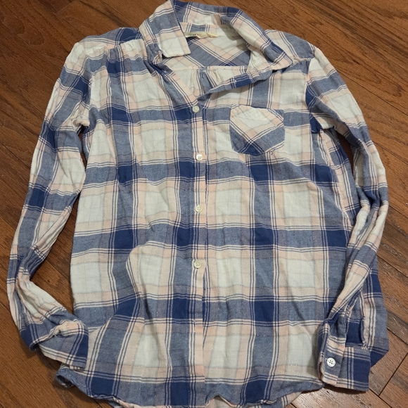 H&M 12-13 Year Girls Plaid Button Down Shirt - Picture 1 of 2